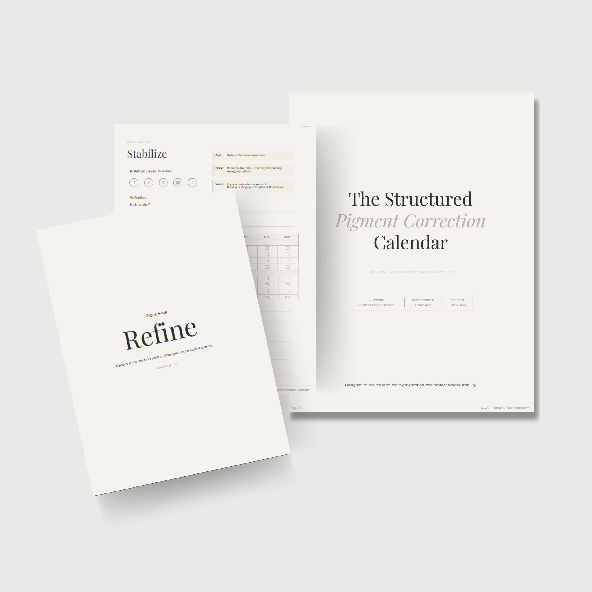 Structured Pigment Correction Calendar™